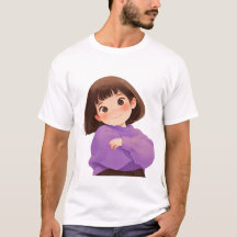 T-Shirts masculinas de menina confiante