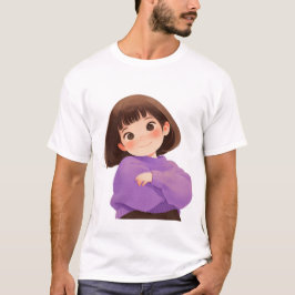 Camiseta T-Shirts masculinas de menina confiante