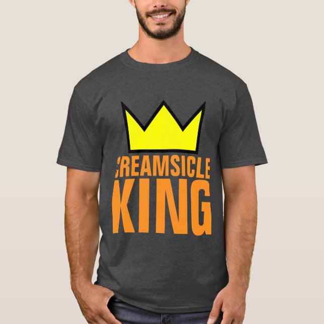 Camiseta T-Shirts masculinas do rei cremoso (Frente)