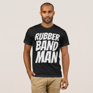 Camiseta T-shirts masculinas engraçadas, RUBBERBAND MAN