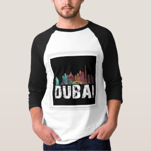 Camiseta T-shirts masculinas que exibem Dubai
