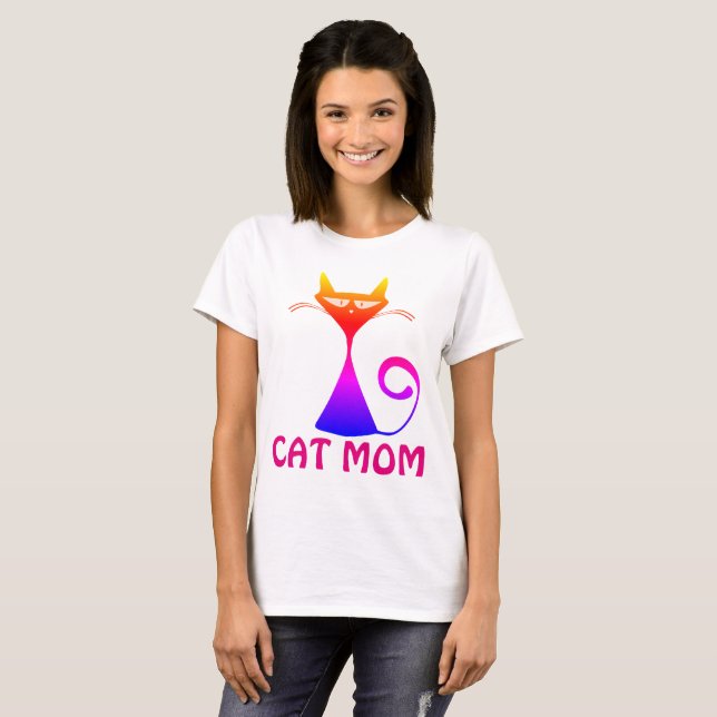 Camiseta T-shirts MOM CAT (Frente Completa)