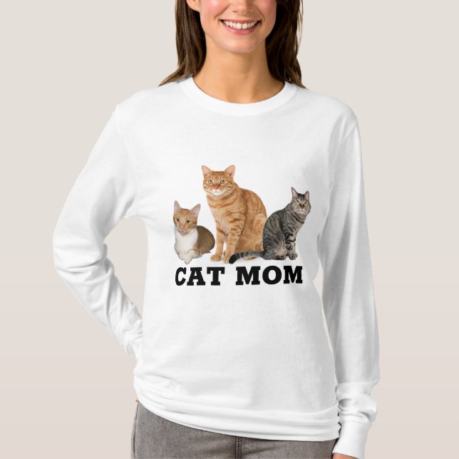 Camiseta T-Shirts MOM CAT (Ginger Tabby) (Frente)