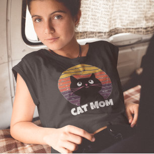 Camiseta T-Shirts MOM CAT RETRO 80s