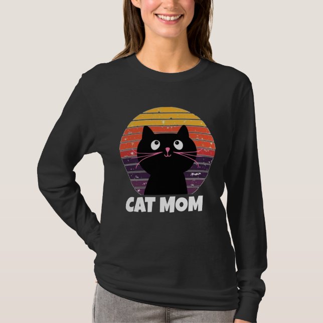Camiseta T-Shirts MOM CAT RETRO 80s (Frente)