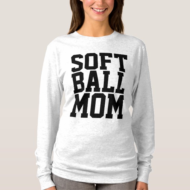 CAMISETA T-SHIRTS MOM DE SOFTBALL (Frente)