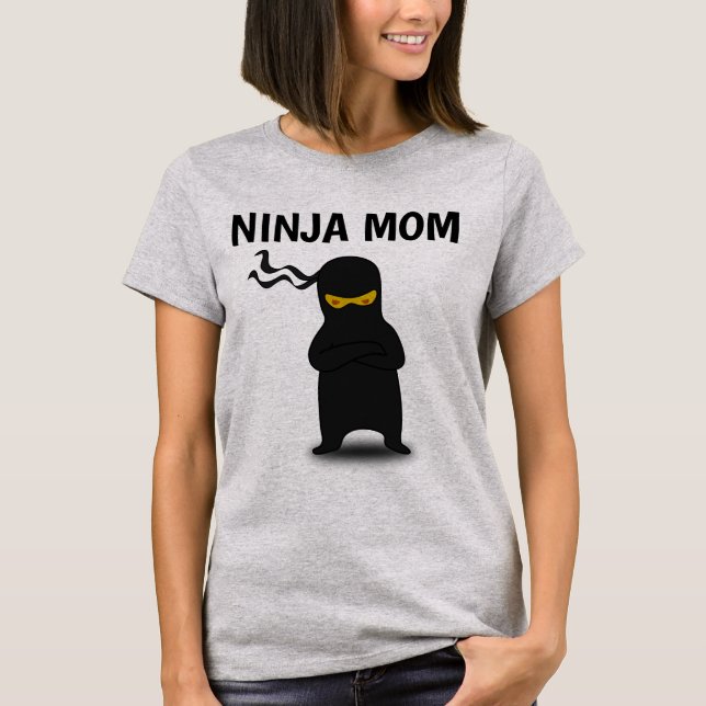 Camiseta T-Shirts MOM engraçadas, NINJA MOM (Frente)