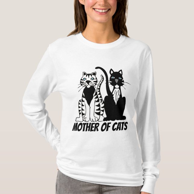 Camiseta T-shirts MOM (MÃE DE GATOS) (Frente)