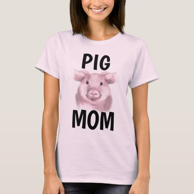 Camiseta T-shirts MOM PIG (Frente)