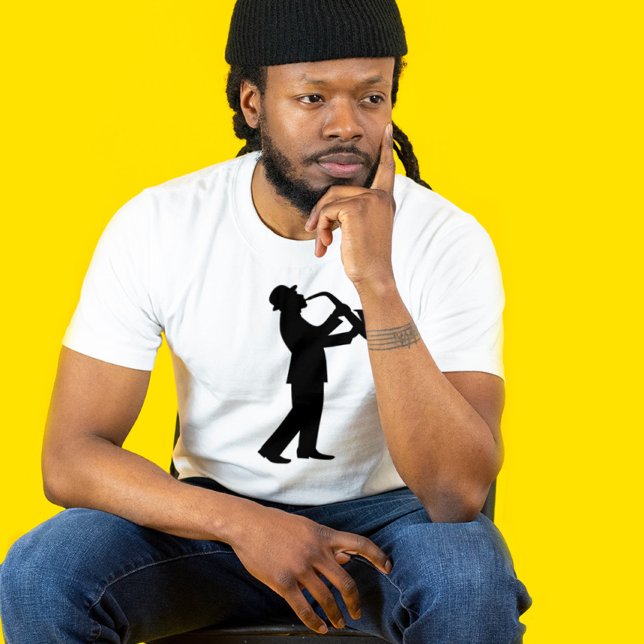 CAMISETA T-SHIRTS MUSICAN JAZZ SAXOPHONE JAZZ (Criador carregado)