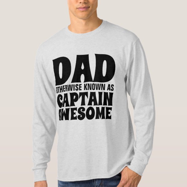 Camiseta T-Shirts PAI FUNNY CAPTAIN AWESOME (Frente)