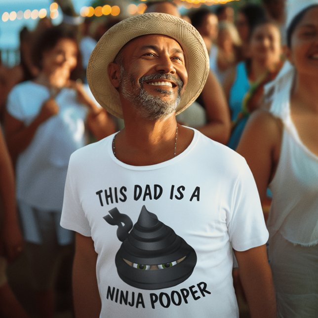 Camiseta T-Shirts PAIS ENGRAÇADAS, NINJA POOPER (Criador carregado)