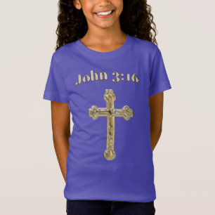 Camiseta t-shirts para crianças do sexo John 3:16