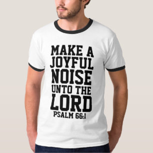 Camiseta T-Shirts para músico cristão, barulho alegre