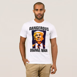 Camiseta t-shirts PERIGOSAS DO HOMEM DE LARANJA