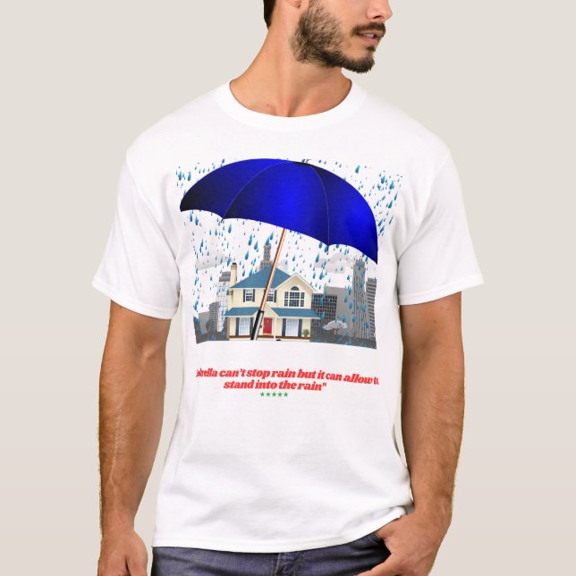 Camiseta t-shirts personalizadas com prêmio de dia de chuva (Frente)