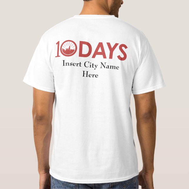 Camiseta T-Shirts Personalizáveis 10 Dias  (Verso)