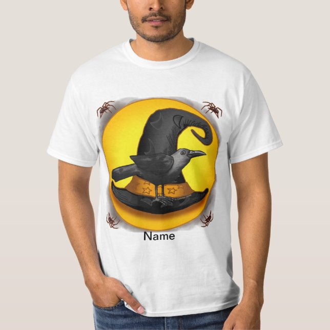 Camiseta t-shirts Raven Witch Hat (Frente)