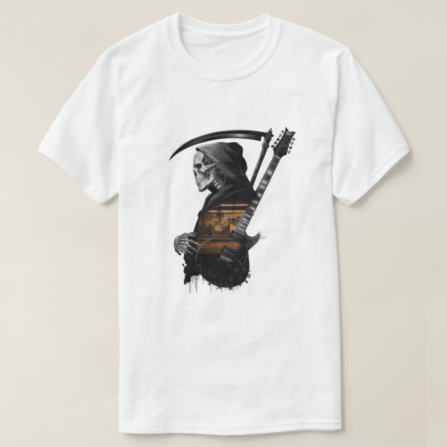 Camiseta T-shirts rock and skull (Frente do Design)