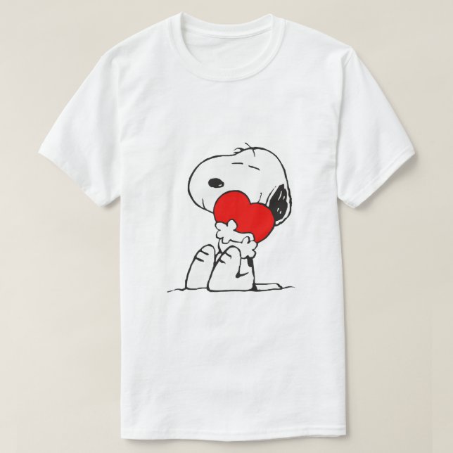 Camiseta T-shirts Snoopy Heart Love (Frente do Design)