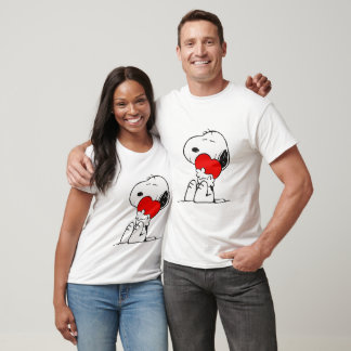 Camiseta T-shirts Snoopy Heart Love