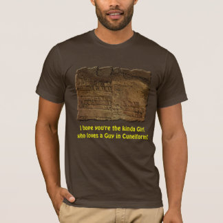 Camiseta T-Shirts "Sumerian Cuneiform Escrevendo" Engraçado
