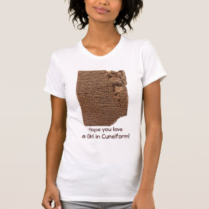 Camiseta T-Shirts "Sumerian Cuneiform Escrevendo" Engraçado