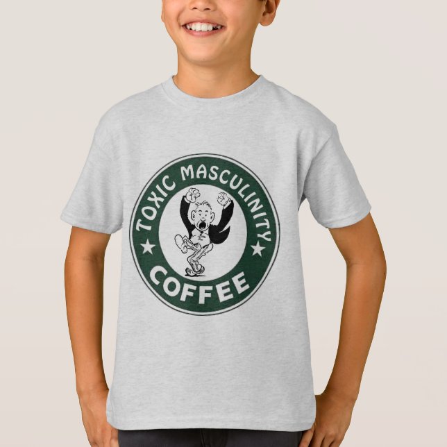 Camiseta T-Shirts TÓXICAS MASCULINÁRIAS CAFÉ Engraçado (Frente)