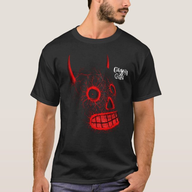 Camiseta T-shirts with skull drawings (Frente)