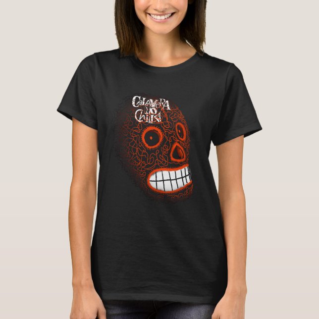 Camiseta T-shirts with skull drawings (Frente)