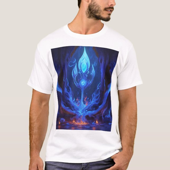 Camiseta T-ShirtTitle: "Chama Eterna da Arcana" Desi (Frente)