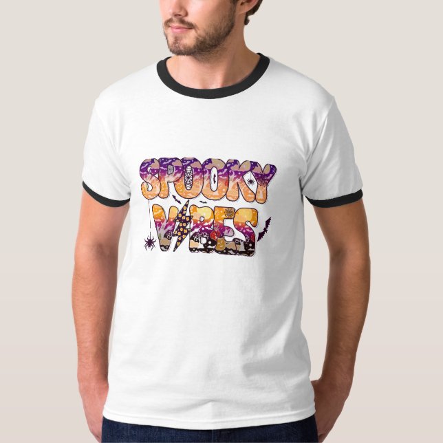Camiseta T-Shrits Noturnos Spooky : T-Shrits Halloween (Frente)