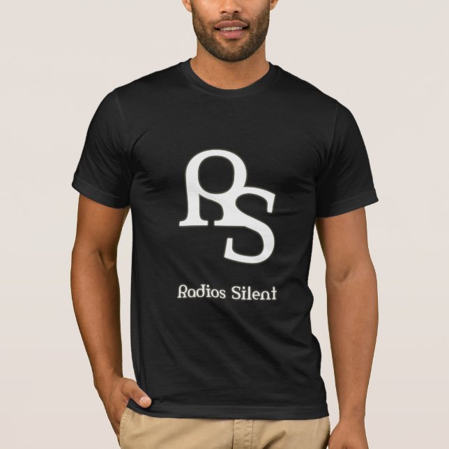 Camiseta T silencioso do logotipo dos rádios (Frente)