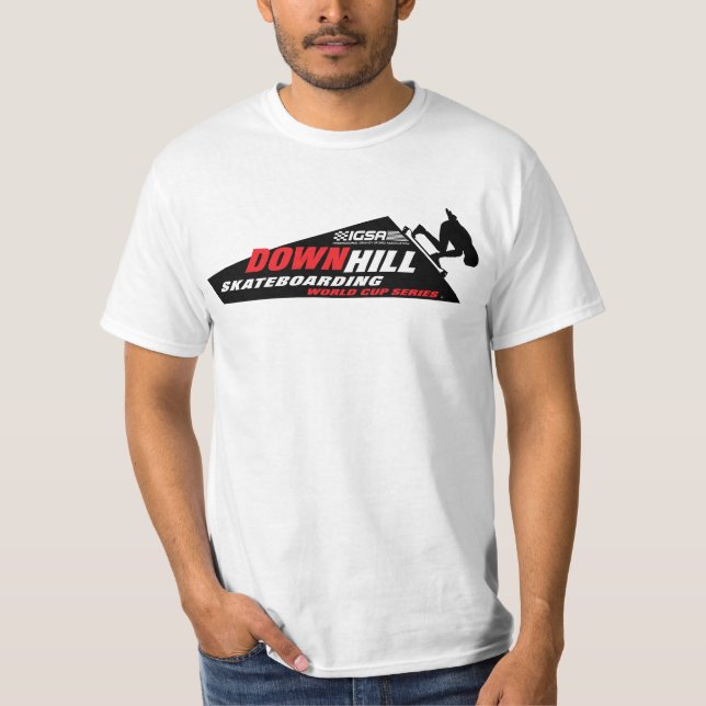 Camiseta T Skateboarding em declive da série do campeonato (Frente)