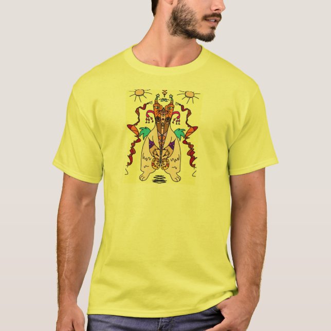 Camiseta T temível da simetria (cor) (Frente)