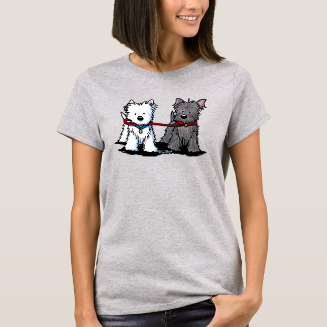 Camiseta T-Terriers Andando por KiniArt (Frente)