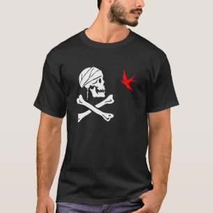 Camiseta T transparente do pardal do pirata