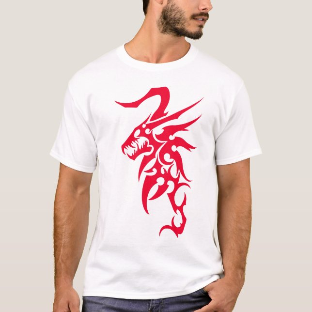 Camiseta T tribal do dragão (Frente)