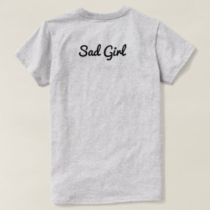 Camiseta T triste da menina