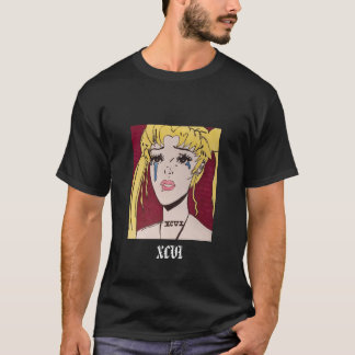 Camiseta T triste da menina