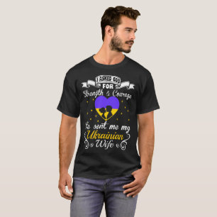 Camiseta T ucraniano enviado coragem pedido da esposa da
