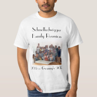 Camiseta T unisex da reunião de família 2015 de