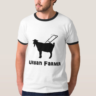 Camiseta T urbano do fazendeiro da segadeira da cabra