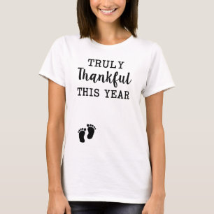 Camiseta T verdadeiramente grato grávido da mamã da camis