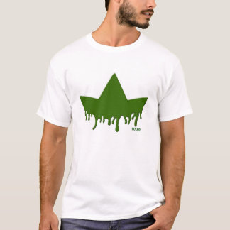 Camiseta T verde da coroa do exército