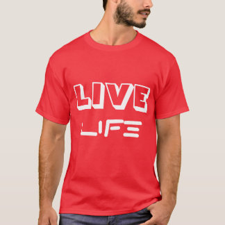 Camiseta T vermelho/branco da VIDA VIVA -