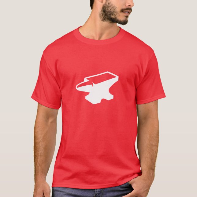 Camiseta T vermelho do batente da fundição (vermelho) (Frente)
