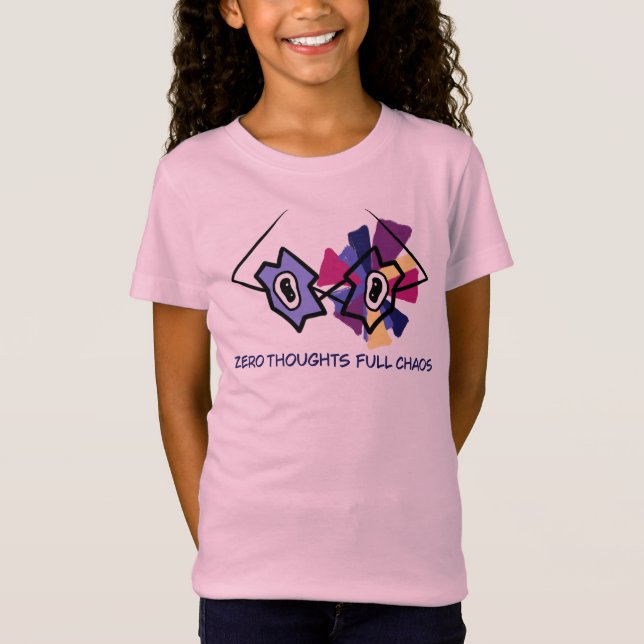 Camiseta T- "Zero Pensamentos Caos Total" Óculos A (Frente)