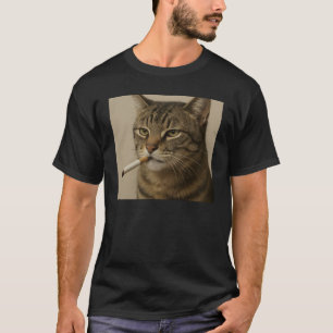 Camiseta Tabagismo Gato Geração Z Meme Cigarro