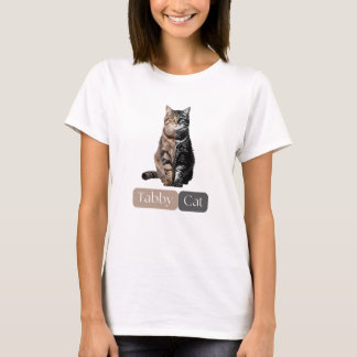 Camiseta Tabby cat Abraça a Altura da Camisa-Triturada